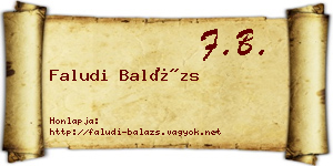 Faludi Balázs névjegykártya